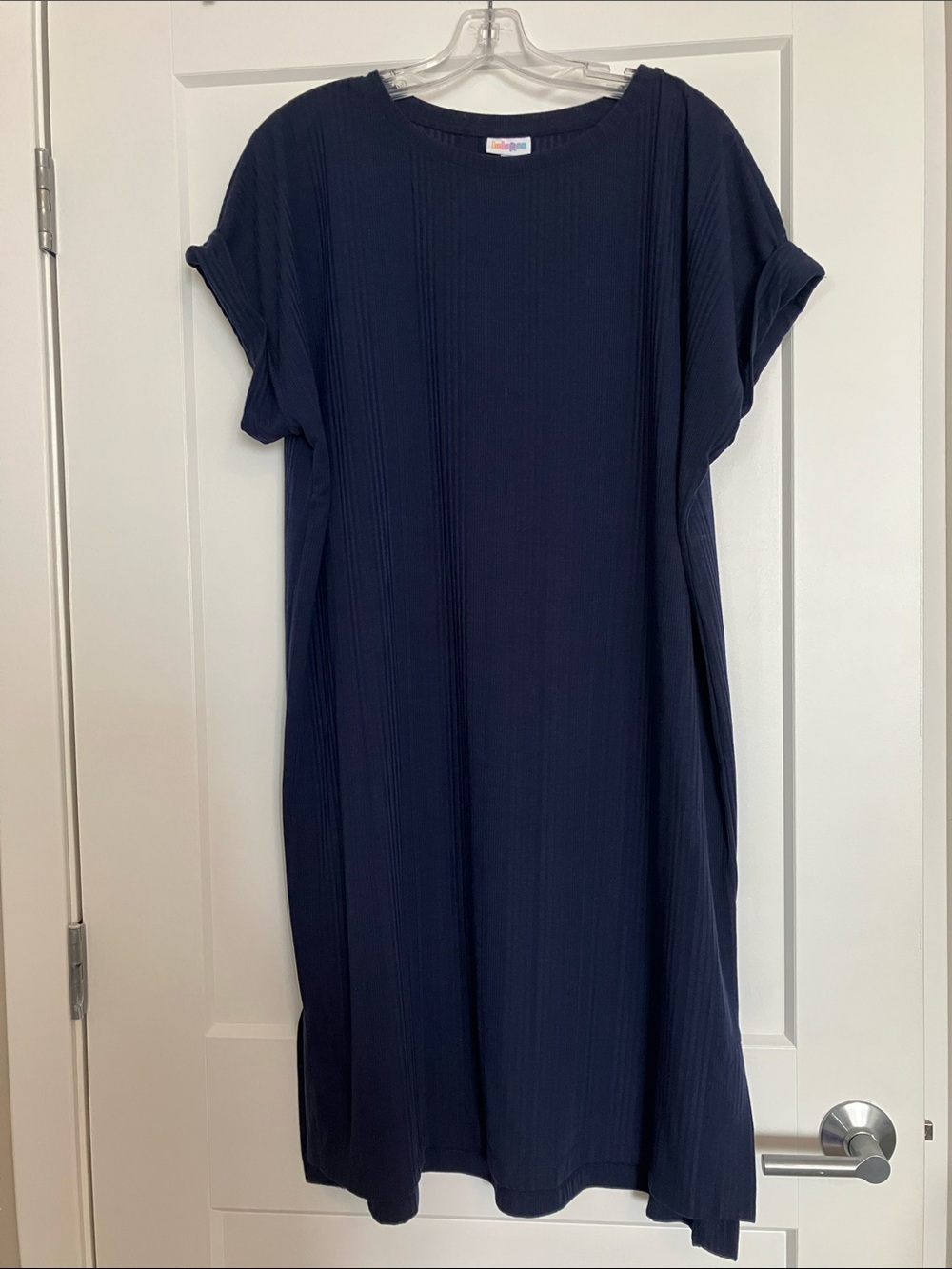 LuLaRoe Navy Short-Sleeve Chelsea dress